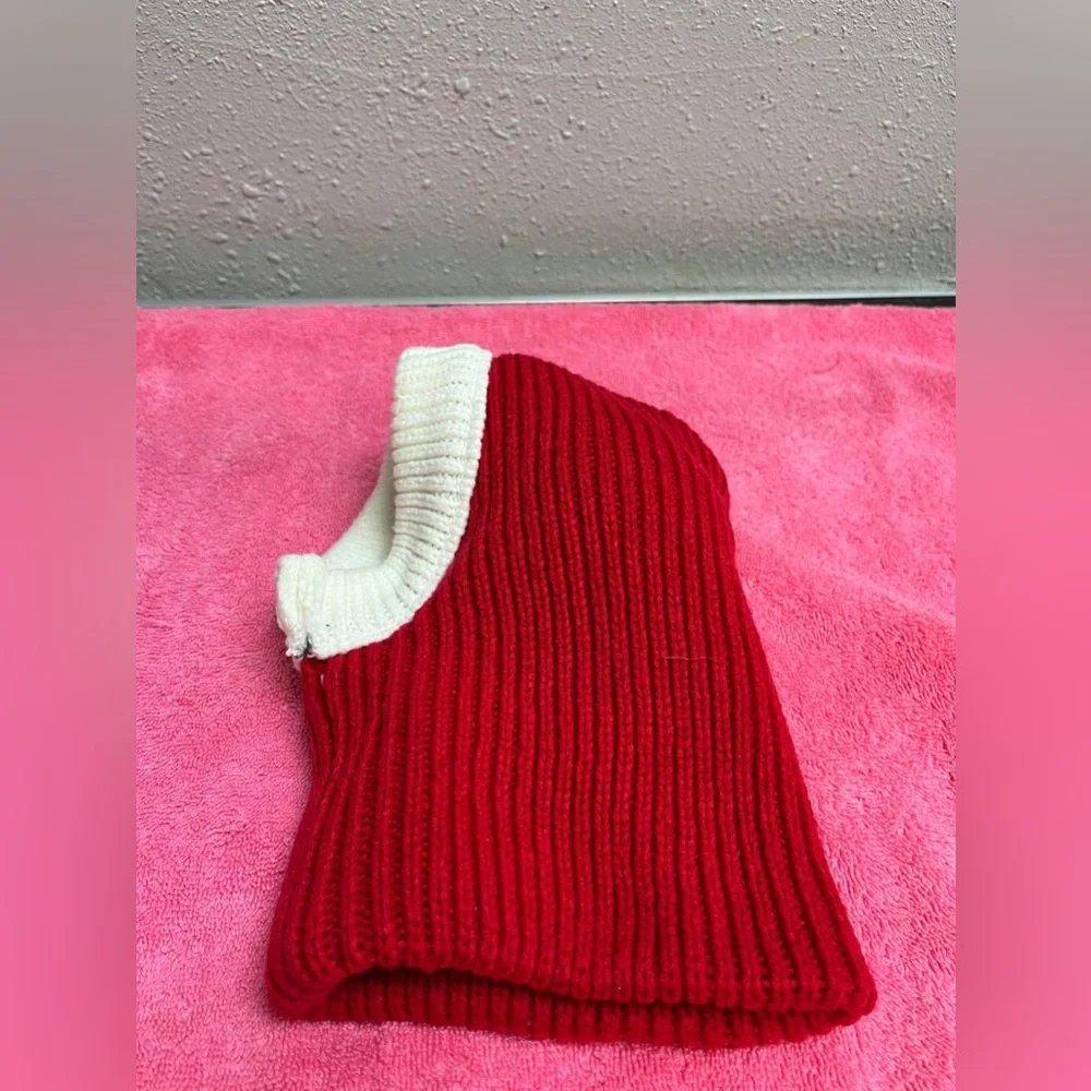Red and White Dog Christmas Hat